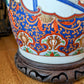 Japanese Geisha Cobalt Blue & Rust Floor Vase