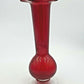 Red Vintage Handblown Glass red Tulip Bud Vases 7.5 inch