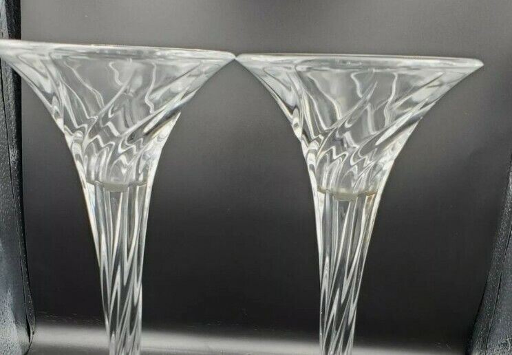 Pair J G Durand France Crystal Candlestick Candle Holders 12 inch.