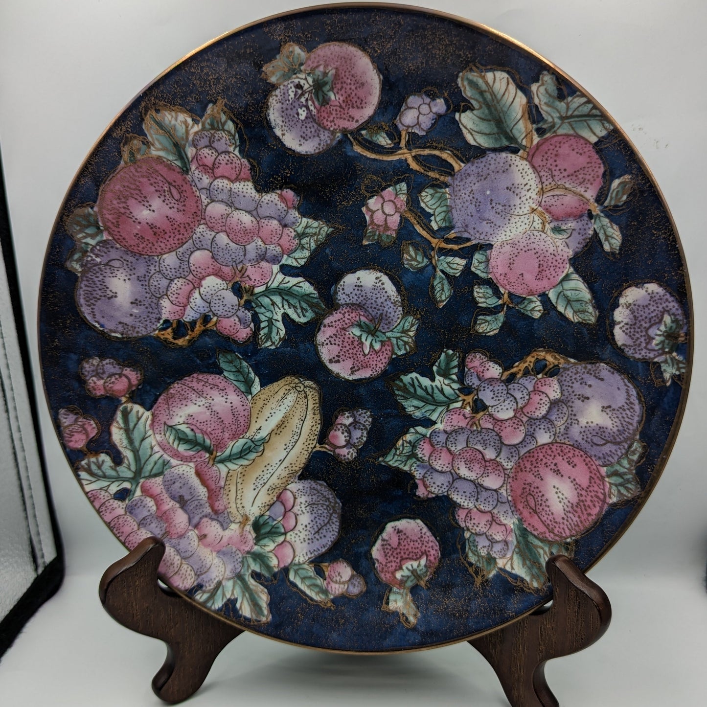 Vintage Fruit-Themed Decorative Plate